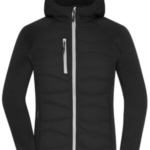 James & Nicholson Ladies' Hybrid Jacket JN1329 - black/black