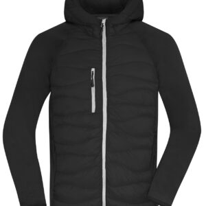 James & Nicholson Men's Hybrid Jacket JN1330 - black/black