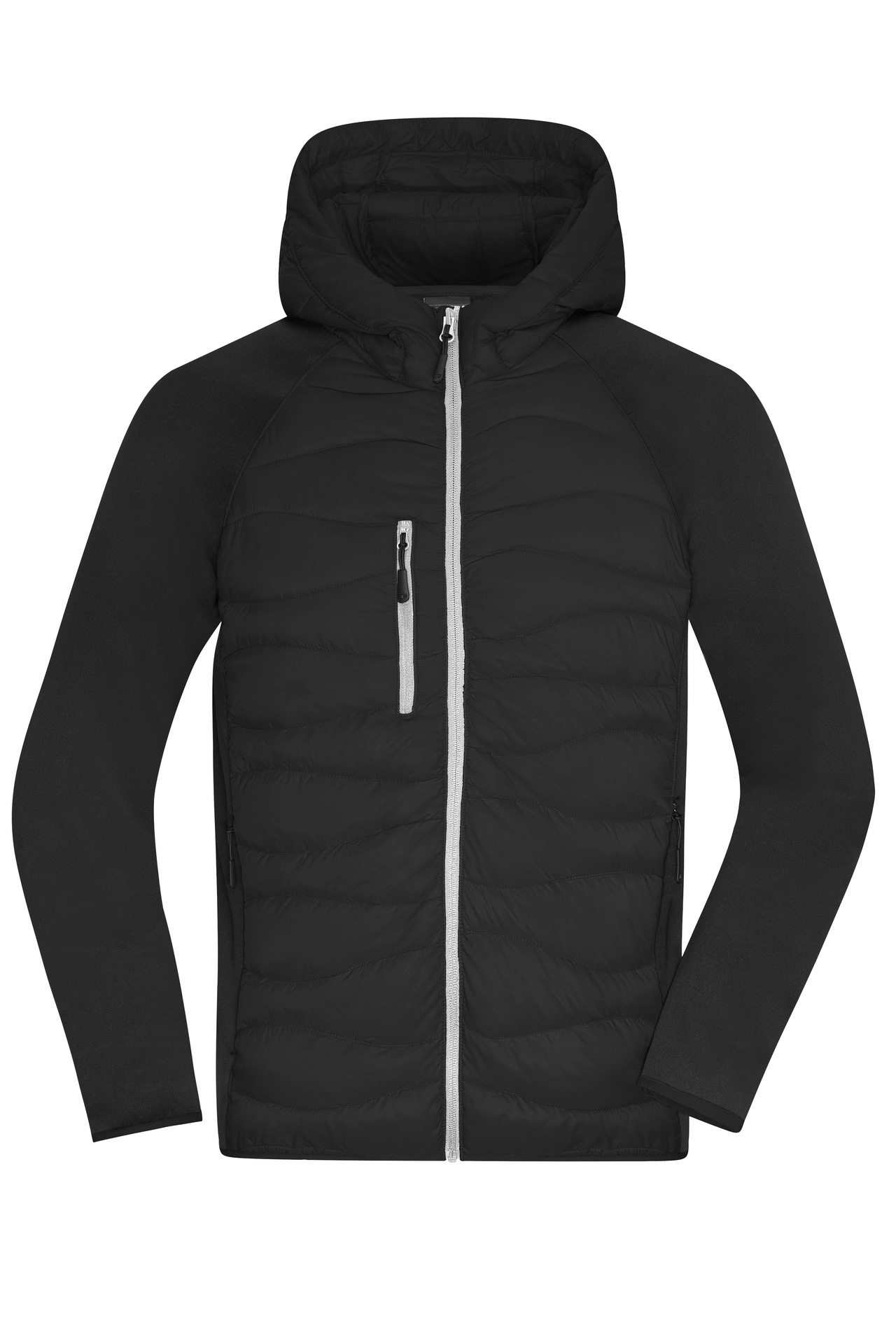 James & Nicholson Men's Hybrid Jacket JN1330 - black/black