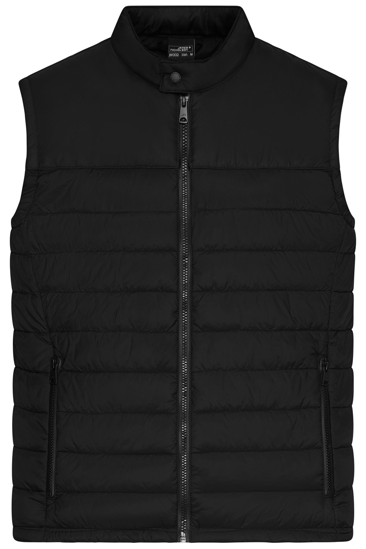 James & Nicholson Men's Padded Vest JN1332 - black