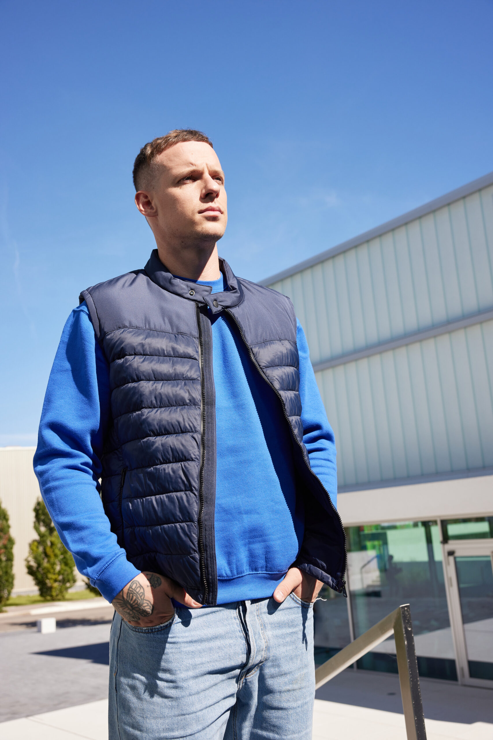 James & Nicholson Men's Padded Vest JN1332
