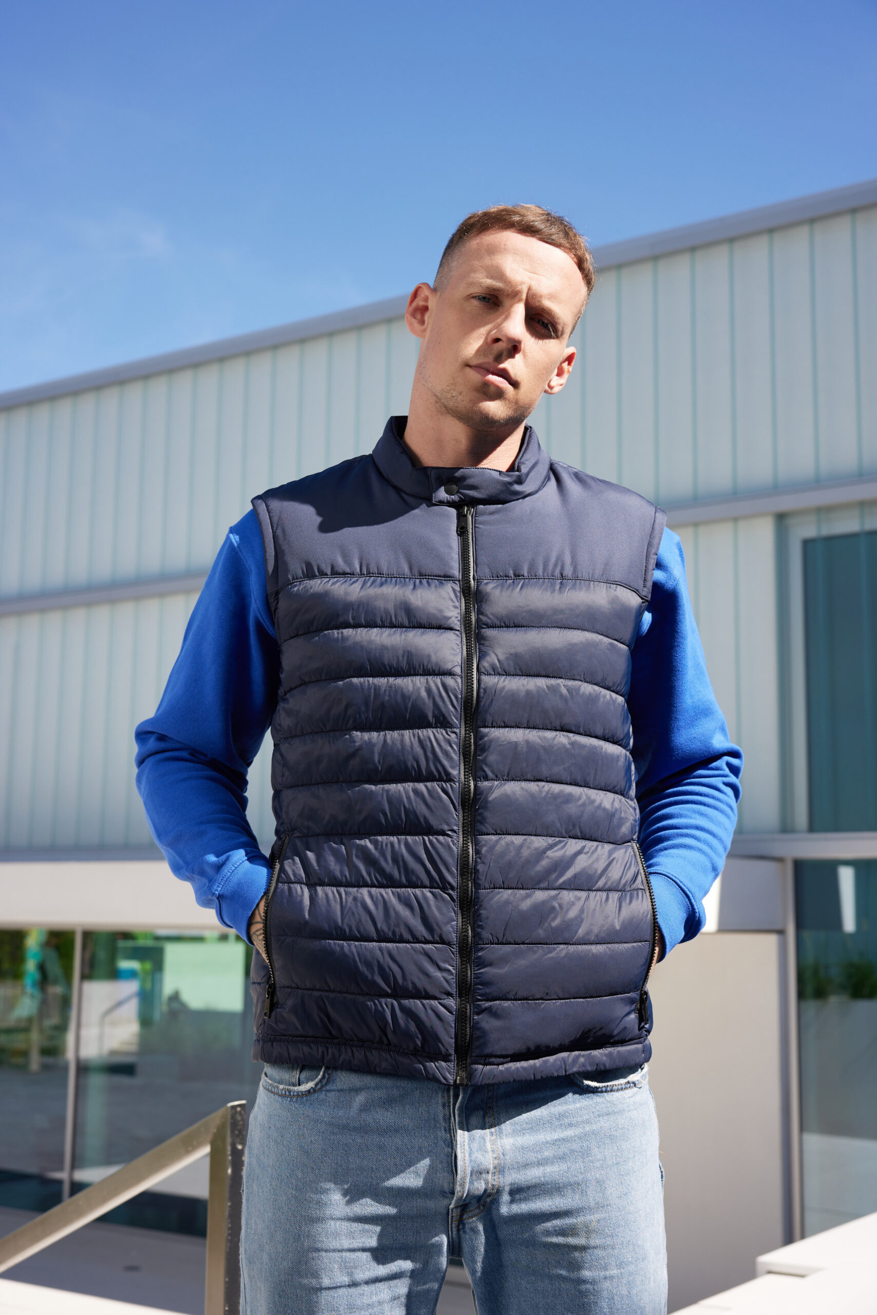 James & Nicholson Men's Padded Vest JN1332