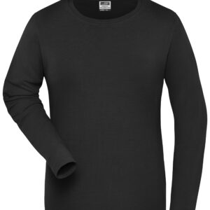 James & Nicholson Ladies' BIO Stretch-Longsleeve Work - SOLID - JN1803 - black