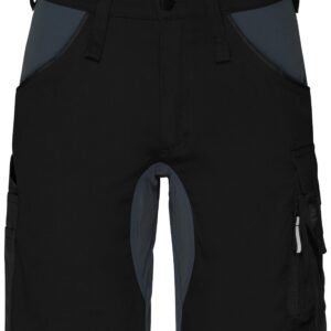 James & Nicholson Workwear Stretch-Bermuda Slim Line JN1811 - black/carbon