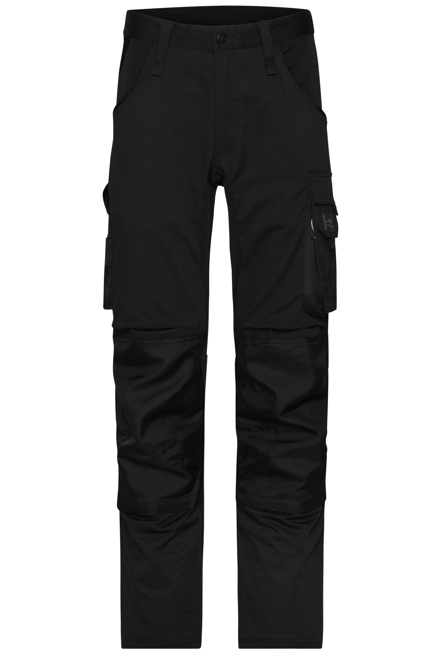 James & Nicholson Workwear Stretch-Pants Slim Line JN1812 - black/black