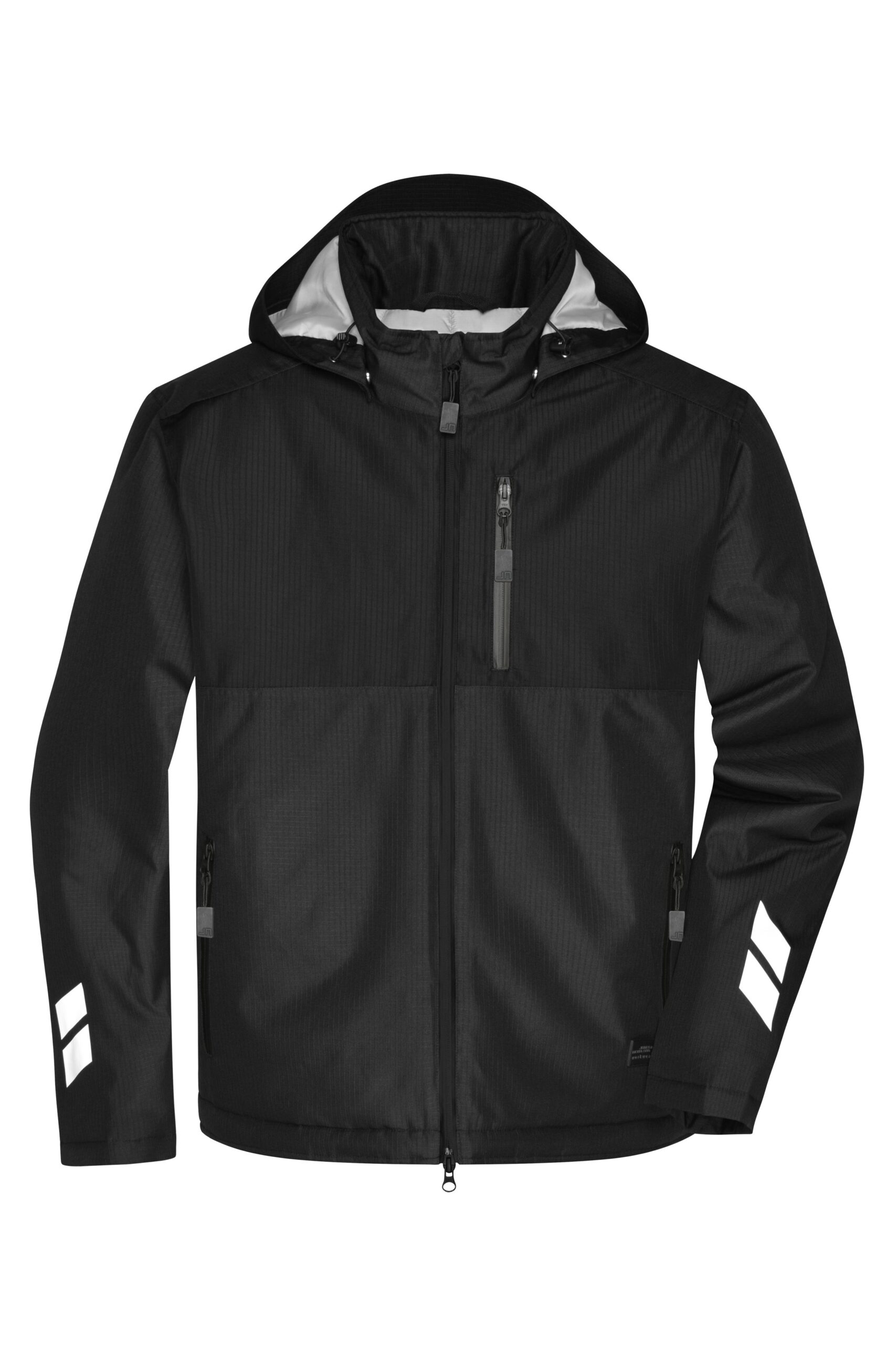 James & Nicholson Padded Hardshell Workwear Jacket JN1815 - black/black