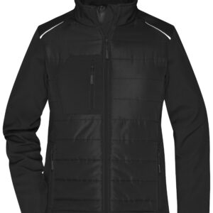 James & Nicholson Ladies' Hybrid Jacket JN1819 - black/black