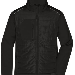 James & Nicholson Men's Hybrid Jacket JN1820 - black/black