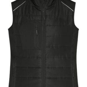 James & Nicholson Ladies' Hybrid Vest JN1821 - black/black