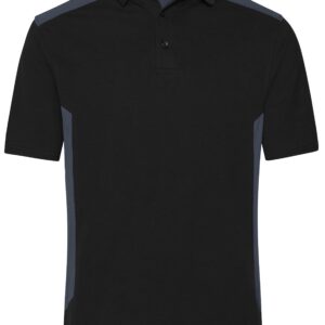 James & Nicholson Men's Workwear Polo - STRONG - JN1826 - black/carbon