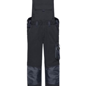 James & Nicholson Workwear Pants with Bib - STRONG - JN1833 - black/carbon