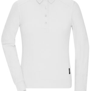 James & Nicholson Ladies' Workwear-Longsleeve Polo JN1841 - white