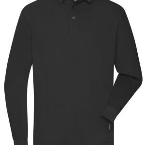 James & Nicholson Men's Workwear-Longsleeve Polo JN1842 - black