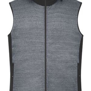 James & Nicholson Men's Padded Hybrid Vest JN1848 - carbon-melange/black