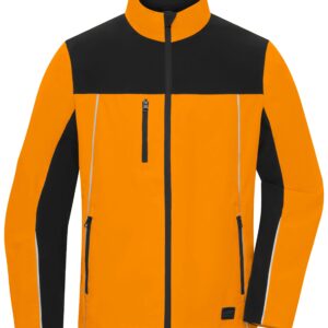 James & Nicholson Signal-Workwear Jacket JN1854 - neon-orange/black