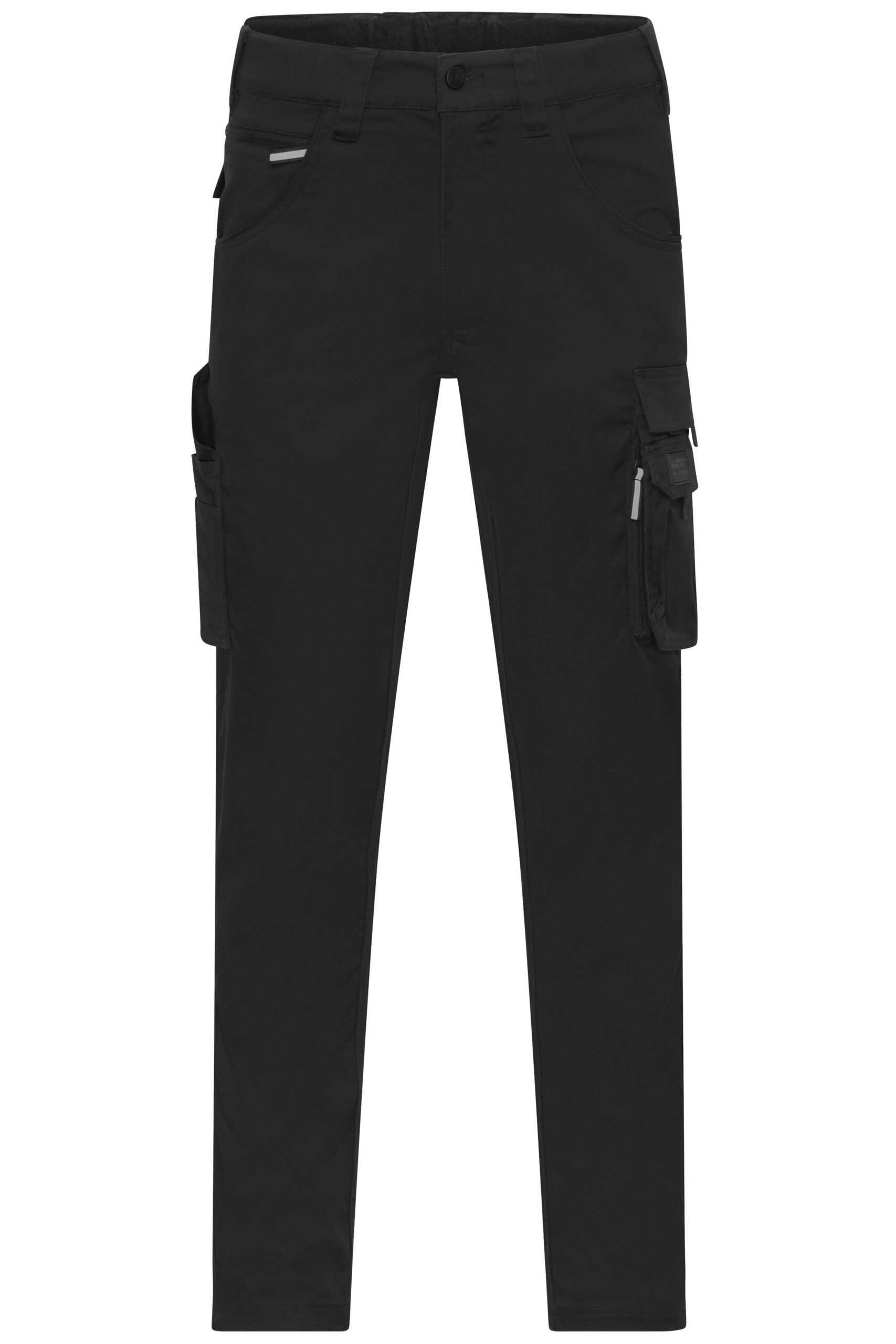 James & Nicholson Workwear-Pants light Slim-Line JN1858 - black