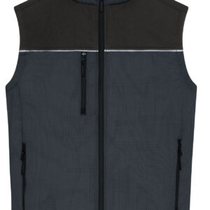 James & Nicholson Hybrid Workwear Vest JN1867 - carbon/black