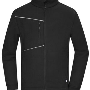 James & Nicholson Fleece Jacket - Corduroy Look JN1870 - black