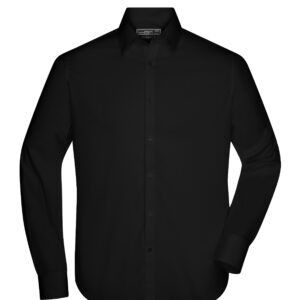 James & Nicholson Men's Shirt Slim Fit Long JN193 - black