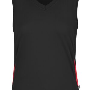 James & Nicholson Ladies' Running Tank JN315 - black/red