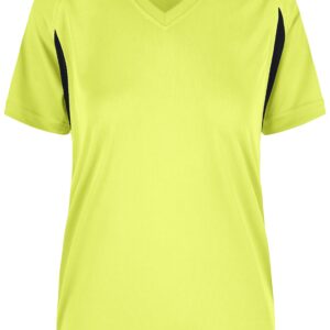James & Nicholson Ladies' Running-T JN316 - fluoyellow/black