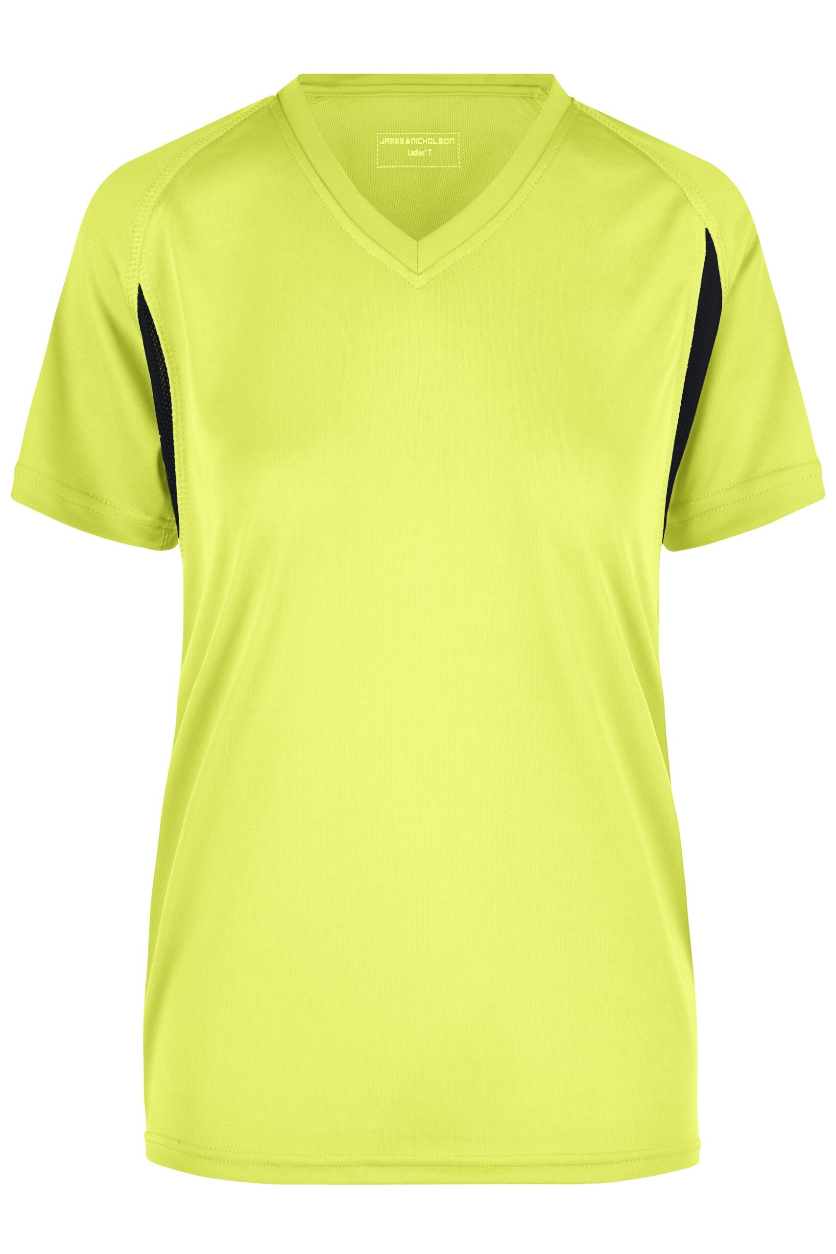 James & Nicholson Ladies' Running-T JN316 - fluoyellow/black