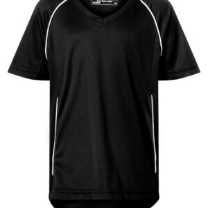 James & Nicholson Team Shirt Junior JN386K - black/white