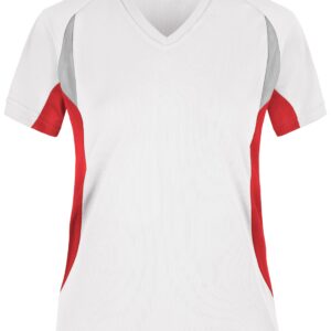 James & Nicholson Ladies' Running-T JN390 - white/red