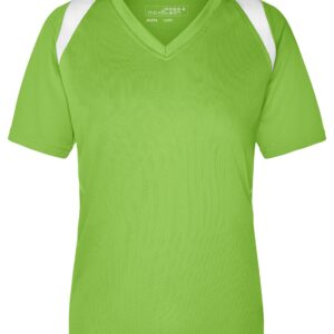 James & Nicholson Ladies' Running-T JN396 - lime-green/white