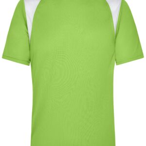 James & Nicholson Men's Running-T JN397 - lime-green/white