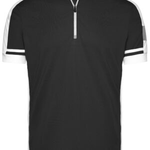 James & Nicholson Men's Bike-T Half Zip JN452 - black