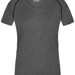 James & Nicholson Ladies' Sports T-Shirt JN495 - black-melange/black