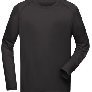 James & Nicholson Men's Sports Shirt Long-Sleeved JN522 - black