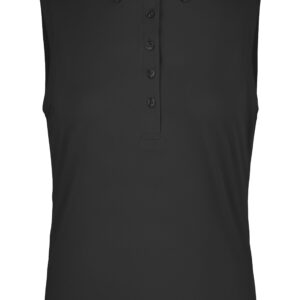 James & Nicholson Ladies' Active Polo Sleeveless JN575 - black