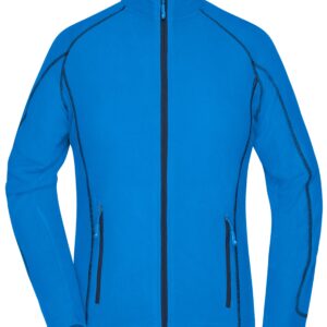 James & Nicholson Ladies' Structure Fleece Jacket JN596 - aqua/navy