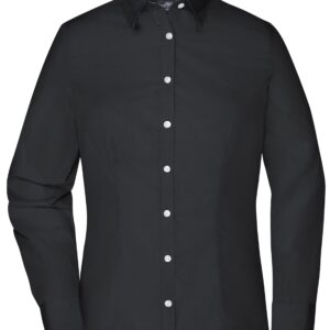 James & Nicholson Ladies' Plain Shirt JN618 - black/black-white