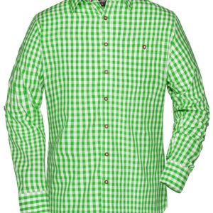 James & Nicholson Men's Traditional Shirt JN638 - green/white