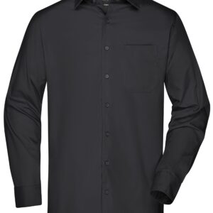 James & Nicholson Men's Business Shirt Long-Sleeved JN642 - black