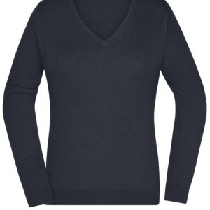 James & Nicholson Ladies' V-Neck Pullover JN658 - black