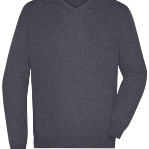 James & Nicholson Men's V-Neck Pullover JN659 - anthracite-melange