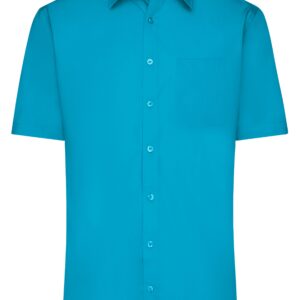 James & Nicholson Men's Shirt Shortsleeve Poplin JN680 - turquoise