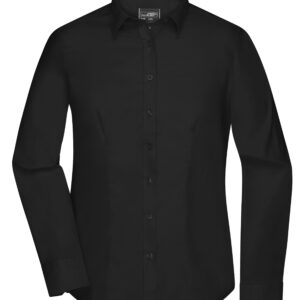 James & Nicholson Ladies' Shirt Longsleeve Micro-Twill JN681 - black
