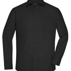 James & Nicholson Men's Shirt Longsleeve Micro-Twill JN682 - black