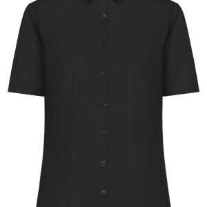 James & Nicholson Ladies' Shirt Shortsleeve Micro-Twill JN683 - black