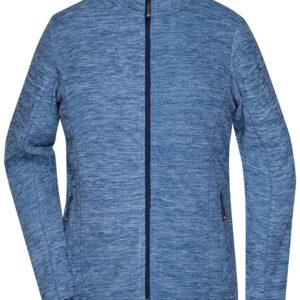 James & Nicholson Ladies' Fleece Jacket JN769 - blue-melange/navy