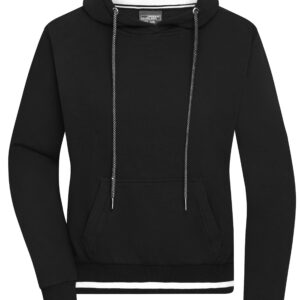 James & Nicholson Ladies' Club Hoody JN777 - black/white