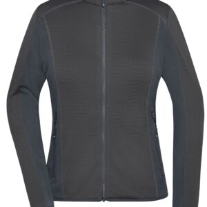 James & Nicholson Ladies' Structure Fleece Jacket JN783 - black/carbon