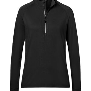 James & Nicholson Ladies' Sports Shirt Halfzip JN787 - black