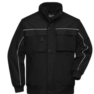 James & Nicholson Workwear Jacket JN810 - black/black