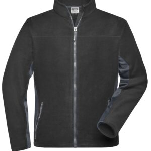 James & Nicholson Men's Workwear Fleece Jacket - STRONG - JN842 - black/carbon